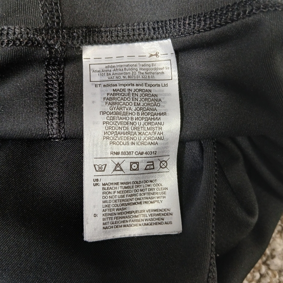 Adidas‎ Women's Black Leggings with White Stripes - Picture 15 of 16